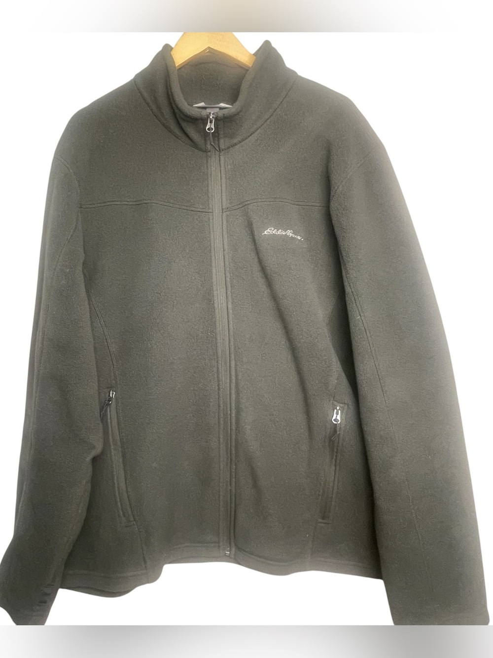 Eddie Bauer Men's Polartec Fleece Full Zip w/Zip Pockets Spruce Green Size 2XL - Picture 2 of 16